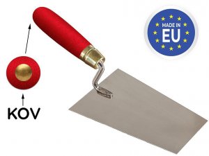 Lyžica Strend Pro Premium, s drev. rúčkou a kovovým ukončením, murárska, 160 mm, 0,7 mm, nerez