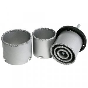 Sada vyrezávačov s unášačom HT01-4001, 33-53-63-73-83 mm, diamantové korunky