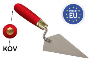 Lyžica Strend Pro Premium, s drev. rúčkou a kovovým ukončením, murárska, 140 mm, 0,7 mm, nerez