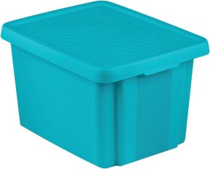 Box Curver® ESSENTIALS 26L, s vekom, tyrkysový, 44x34x27 cm