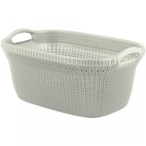 Kôš Curver® KNIT 3677 40L, krémový, 60x27x39 cm, na bielizeň, prádlo