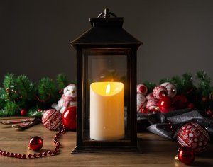 Lampáš MagicHome Vianoce, LED, 3xAAA, plast, 11x11x4 cm
