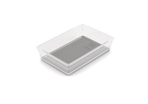 Organizér Curver® SISTEMO 7, priesvitný/sivý, 15,5x22,5x5 cm, do zásuvky