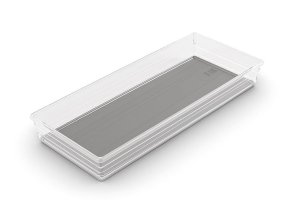 Organizér Curver® SISTEMO 8, priesvitný/sivý, 15x37,5x5 cm, do zásuvky