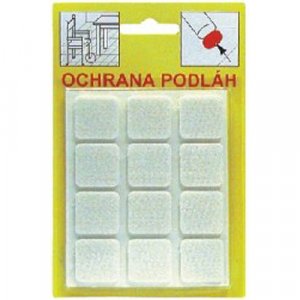 Podložka pod nábytok KMS 103B, 21x21 mm, filc biely