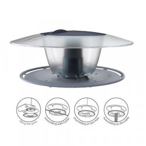 Krmitko Birdyfeed Round, Antracit, 29,4x25,8x12,2 cm, pre vtaky