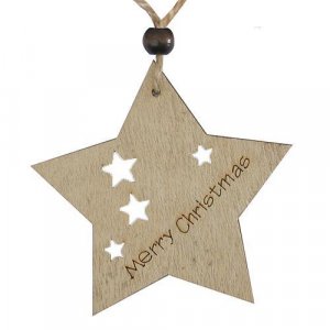 Ozdoba MagicHome Vianoce, Hviezdička, závesná, bal. 5 ks