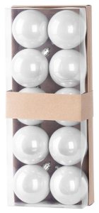 Gule MagicHome Vianoce,10 ks, biele, na vianočný stromček, 5 cm