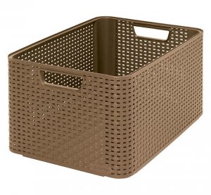 Košík Curver® STYLE L, tmavohnedý, 44x23x33 cm