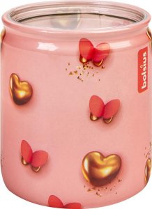 Sviecka bolsius Glass 82/68 mm, Zlaté srdcia