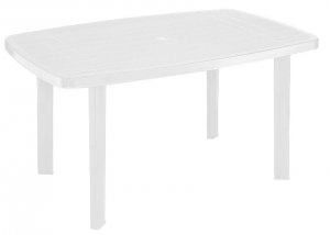 Stôl FARO White, biely, 137x85x72 cm