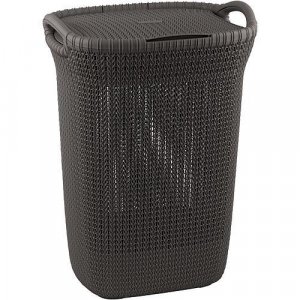 Kôš Curver® KNIT 3676 57L, hnedý, 45x61x34 cm, na bielizeň, prádlo