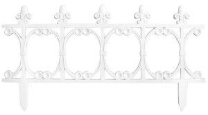 Ohrada Gardens F755, 64x34 cm, plastová, biela, mini dekoračný plot