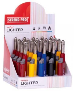 Zapalovač Strend Pro MINI 4 farby, sellbox 20 ks