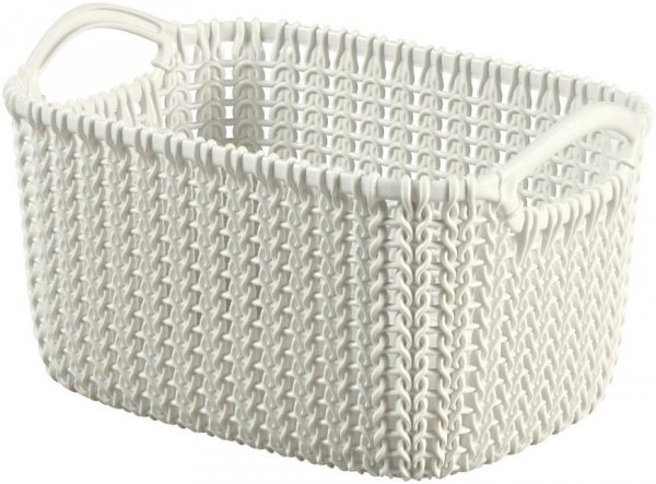 Košík Curver® KNIT 3L, krémový, 25x18x14 cm