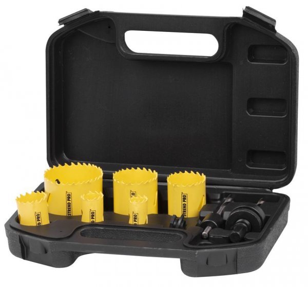 Sada vyrezávačov Strend Pro BHS 6689, Bi-metal, korunky, 9 dielna, 19-57 mm, professional