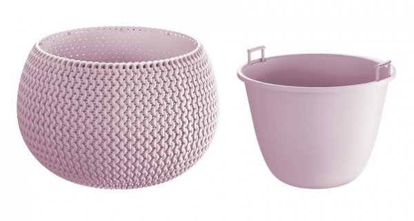 Kvetináč SPLOFY Bowl 290x195 mm, light berry
