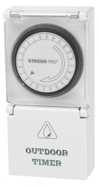 Časovač Strend Pro, mechanická spínacia zásuvka, 230 V, max. 3680 W