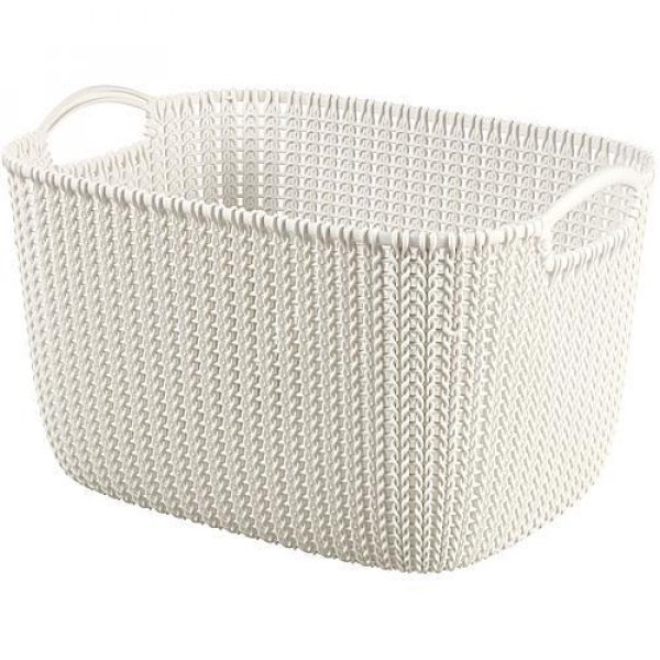 Košík Curver® KNIT 19L, krémový, 40x30x23 cm