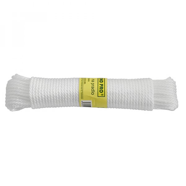 Snura na prádlo Cloth-Line 20 m/4 mm, PP, biela