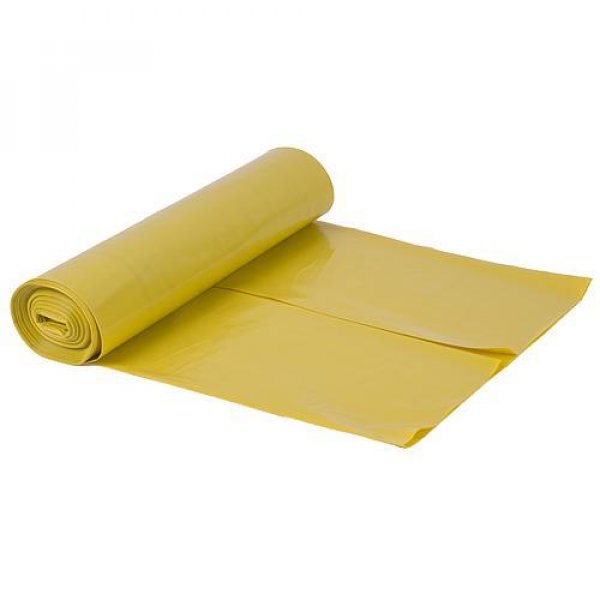 Vrecia ROLO LDPE 070x110x0,050 cm, žlté, 15 ks, 120 lit, recyklačné