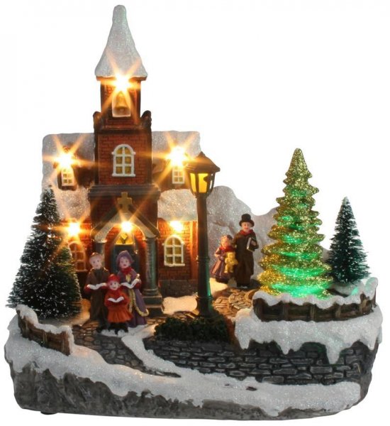 Dekorácia MagicHome Vianoce, Kostol, LED