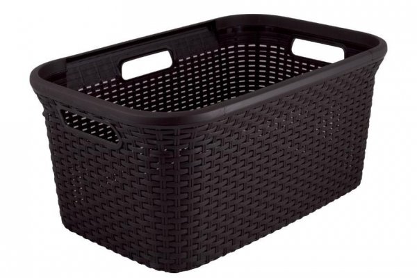 Kôš Curver® STYLE 45L, tmavohnedý, 59x27x38 cm, na bielizeň, prádlo