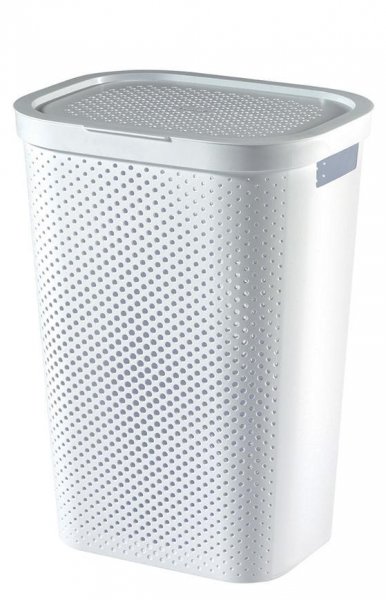 Kôš Curver® INFINITY RECYCLED 60L, biely, 44x60x35 cm, na bielizeň, prádlo