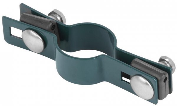 Objímka Strend Pro EUROSTANDARD, priebežná, zelená, Zn+PVC, RAL6005, na okrúhly stĺpik, 48 mm