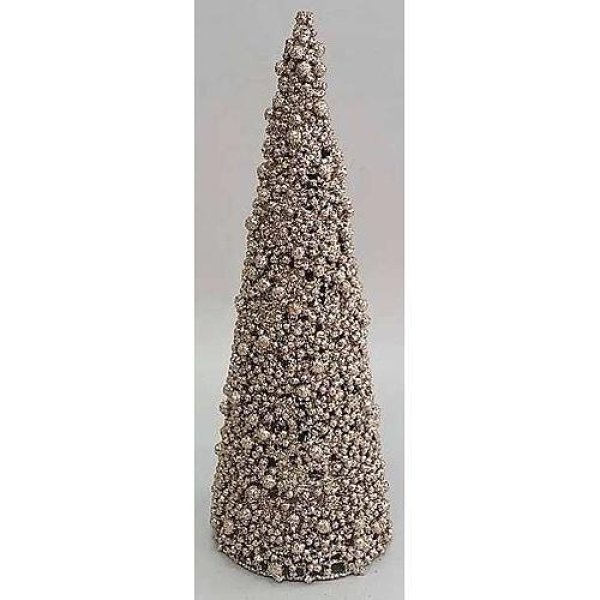 Dekorácia MagicHome Vianoce, šampaň, bobuľky, 30 cm