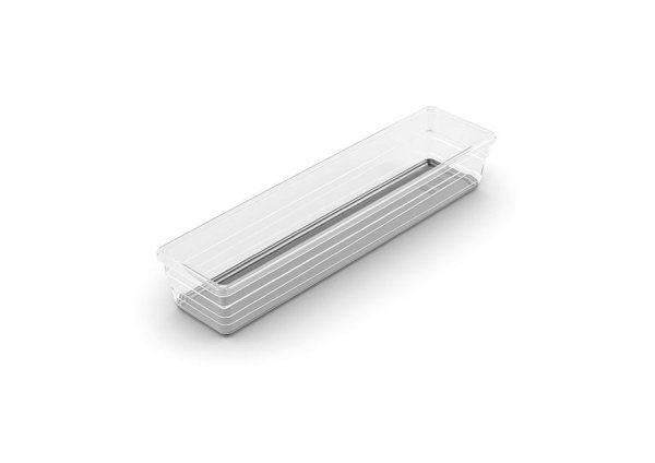 Organizér Curver® SISTEMO 4, priesvitný/sivý, 7,5x30x5 cm, do zásuvky