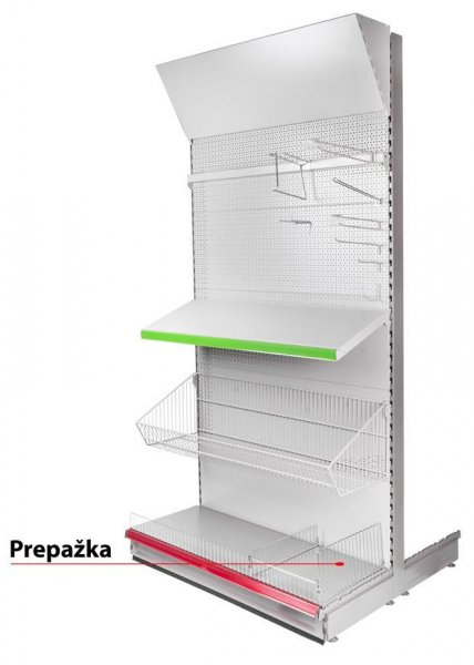 Prepážka Racks H31 0470x200 mm, Cr, bočná