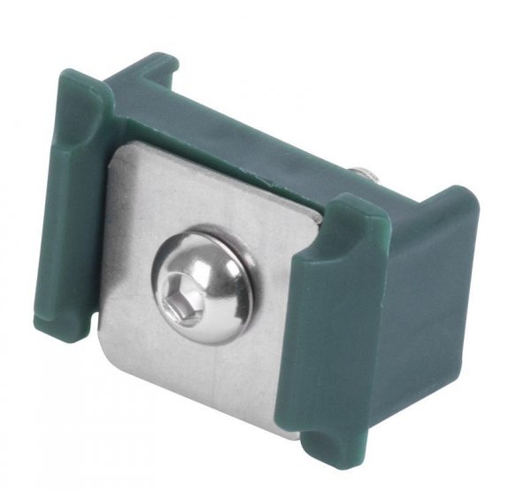 Úchytka Strend Pro EUROSTANDARD, na plotový panel, zelená, bal. 10 ks, 60x40 mm