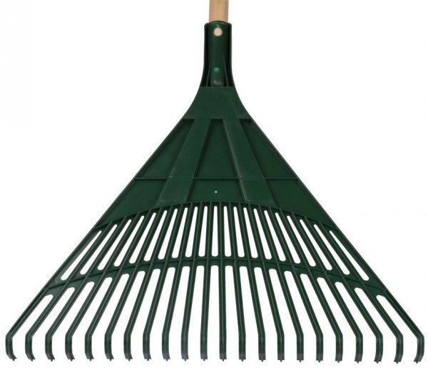 Hrable R122.WH, 22 zubov, 49 cm, vejárové, plastové, s násadou 130 cm