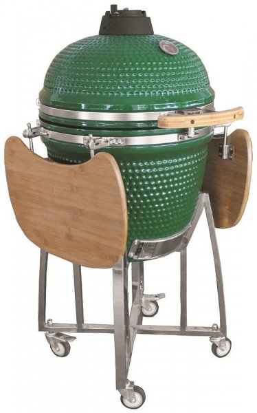 Gril Strend Pro Kamado Egg 21", priemer 46,7 cm, gril výška 91 cm, zelený, 130x73x122 cm