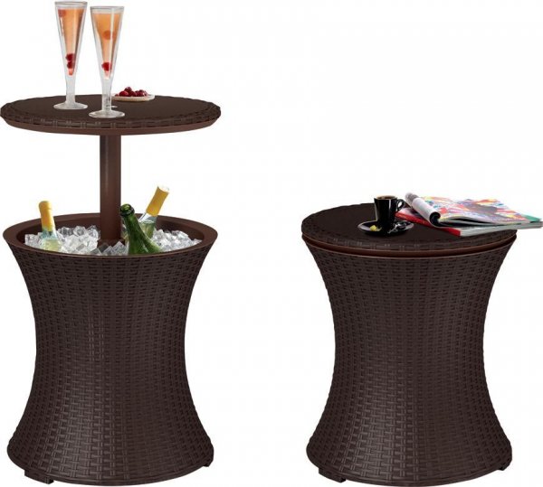 Bar Keter® COOL BAR RATTAN, hnedý, 49x49x57/82 cm