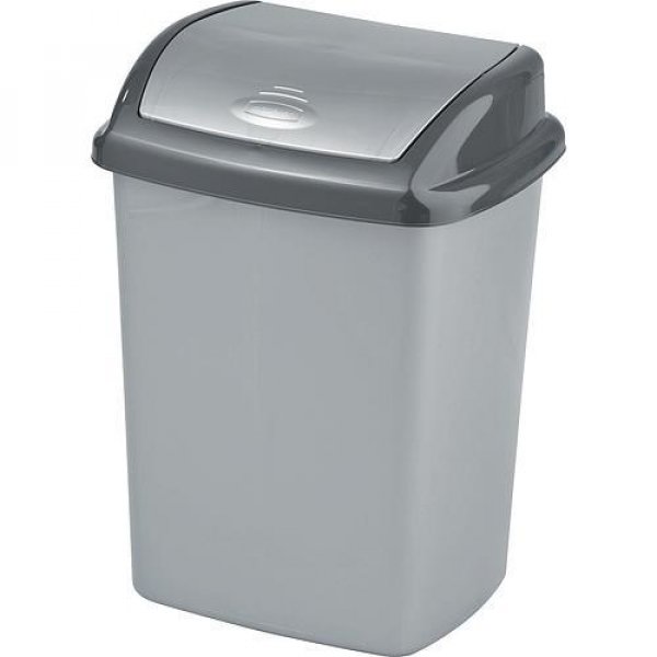 Kôš Curver® DOMINIK 25L, stříbrná/grafitová, na odpad