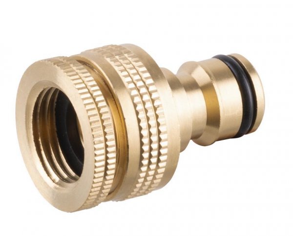 Prípojka Strend Pro, mosadzná, G1/2" - G3/4", na vodovodný kohútik, vnútorný závit