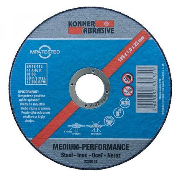 Kotúč KONNER D603 150x1,6x22 mm, rezný na kov