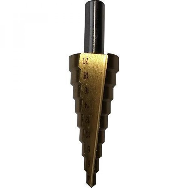 Vrták Strend Pro stupňovitý SD41, 04-20 mm, TiN, HSS rovný, do kovu