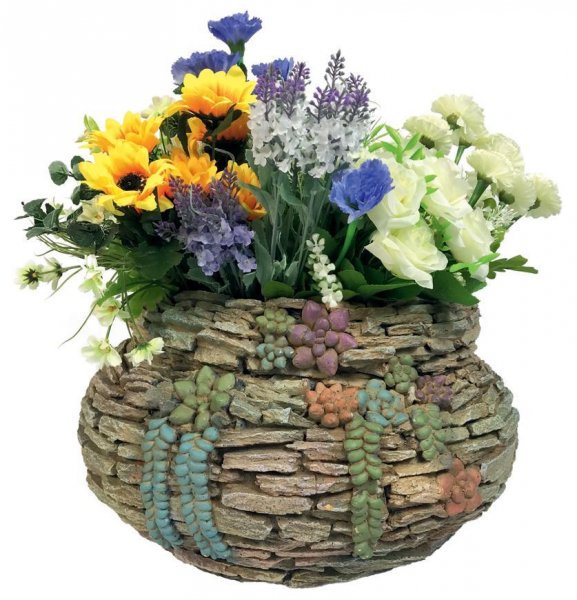Dekoracia Gecco 2060, Kvetináč, magnesia, 43x43x22 cm