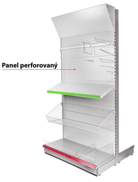 Panel Racks H03 0665x400x1.2 mm, perforovaný *S*
