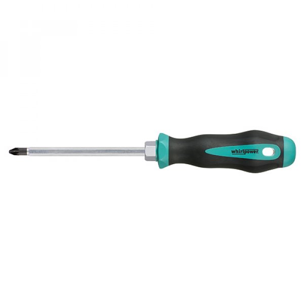 Skrutkovač Whirlpower® 1713-4, PZ2/100 mm, hexbolt, Pozidriv, S2, Satin, DIN8764