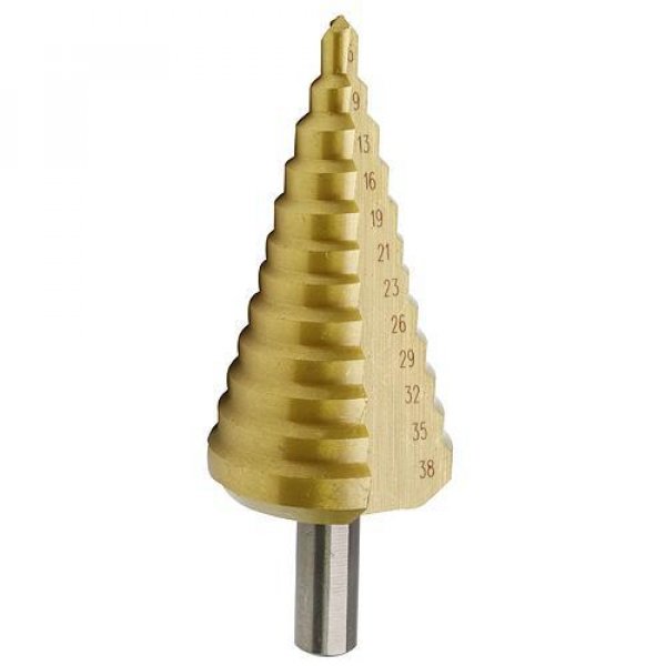 Vrták Strend Pro stupňovitý SD41, 06-38 mm, TiN, HSS rovný, do kovu
