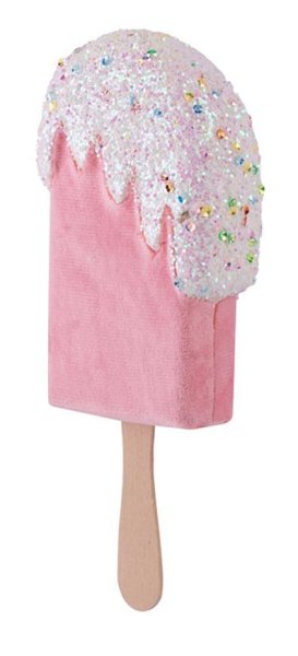 Dekorácia MagicHome Vianoce Candy Line, nanuk, ružový, závesný, 18 cm