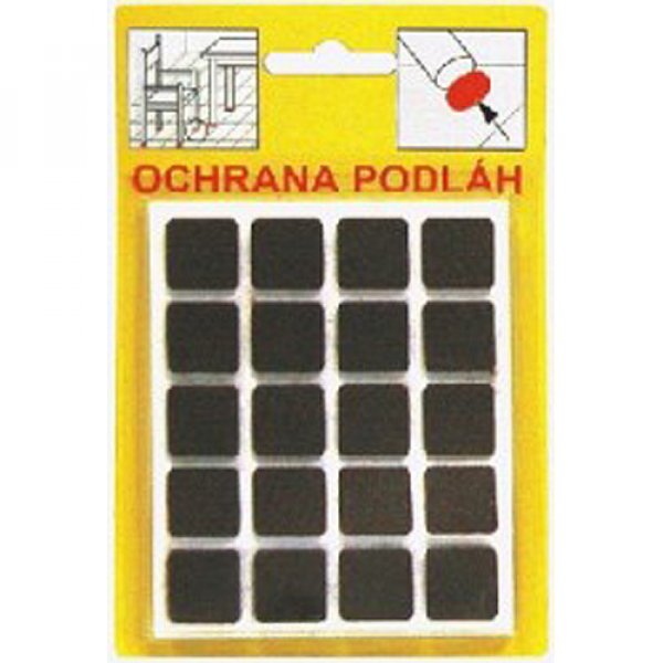 Podložka pod nábytok KMS 101H, 16x16 mm, filc hnedý