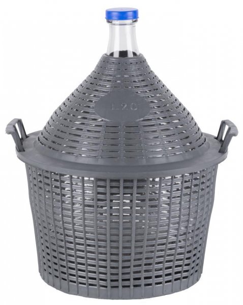 Demižón Strend Pro Cada Inco, sklo/plast, 20 lit., 485x390/305 mm