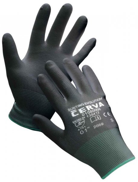 Rukavice BUNTING Evolution Black (M) záhradné, s blistrom