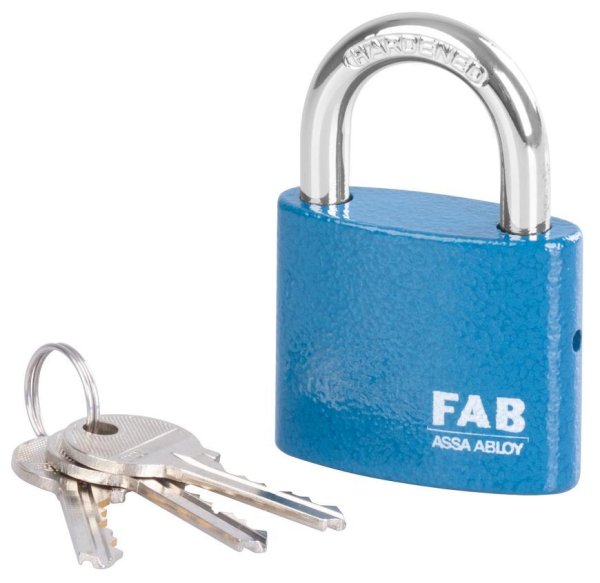 Zámok FAB 30H/45 mm, visiaci, 3 kľúče, Hardened