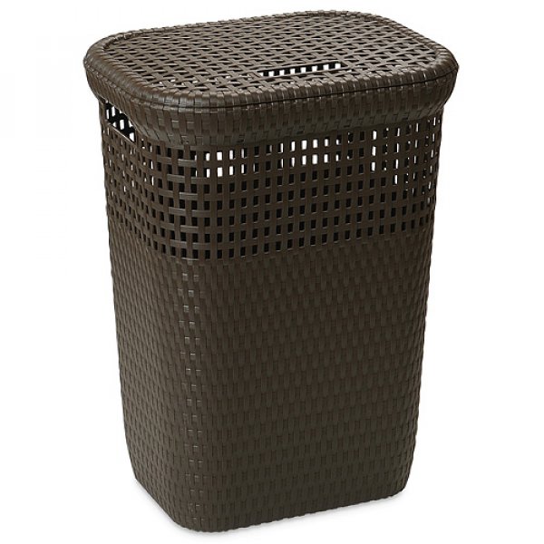 Kôš DEAhome Rattan Linen 60 lit, hnedý, na bielizeň, prádlo
